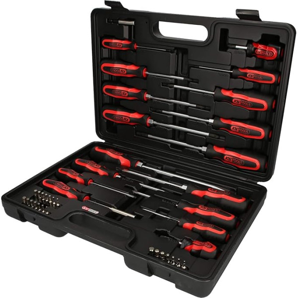KS Tools 159.0100 ERGO+ atsuktuvų ir antgalių rinkinys, 39 vnt.