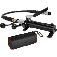 YHUEGH Rankinis hidraulinis siurblys, 10 000 PSI rankinis kėlimo siurblys su 70 cm žarna ir ZG3/8 sriegiu, maksimalus slėgis 700 kg / 2, 175 cm³ alyvos kiekis, aliuminio siurblio korpusas, skirtas hidrauliniams įrankiams, standartinis