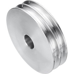 QUARKZMAN V tipo skriemulys 16 mm skylė 80 mm išorinis skersmuo dvigubas griovelis aliuminio lydinys variklio velenui gręžti 6 mm (1/4 colio) PU liejimo juosta