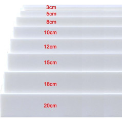 Individualios Polsterschaumplatten - hochdichter Schaumstoff, zuschneidbar, für Sofa, Bank und Wohnaccessoires (120 x 120 x 8 cm) - Premium-Kissen-Ersatzpolsterung