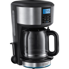 Russell Hobbs BUCKINGHAM laisvai pastatomas pusiau automatinis lašinės kavos aparatas 1,25 l, 15 puodelių, juodas BUCKINGHAM, Laisvai pastatomas, lašinės kavos aparatas, 1,25 l, malta kava, juodas