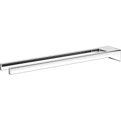 KEUCO Rose Dviguba rankšluosčių džiovintuvo pakaba 45 cm Nereikia gręžti Metalinė chromuota danga Pagaminta Vokietijoje Tvirta Komplekte yra klijų ir varžtų rinkinys Rankšluosčių džiovintuvas, skirtas klijuoti arba prisukti