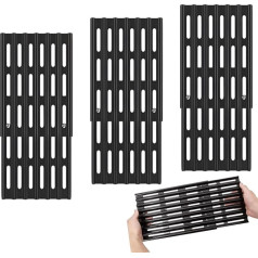 3 reguliuojamų kepimo grotelių rinkinys - 15 cm pločio universalios keičiamos kepsninės grotelės, skirtos BBQ kepsninėms, universalios kepsninės grotelės dujinėms kepsninėms, ištraukiamos nuo 31 cm iki 48 cm gylio, porcelianinis plienas
