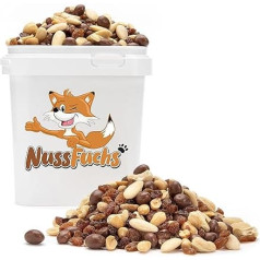 Riešutų mišinys šokoladinis 1 kg - Riešutų mišinys - 5 rūšys - su šokoladiniais žemės riešutais - razinomis - anakardžių riešutais natūraliais - žemės riešutais skrudintais - migdolais blanširuotais - traškus riešutų mišinys stude