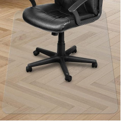 BELLE VOUS Aukštos kokybės biuro kėdės paklotas skaidrus - L 91,5 x W 123 cm - apsauginis kilimėlis biuro kėdei ir neslystantis - grindų apsaugos kilimėlis biuro kėdei, skirtas parketui, laminatui ir kilimams
