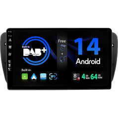 SXAUTO - Integruotas DAB - Android 14 IPS automobilinis radijas Seat Ibiza 6J (2009-2014) - Integruotas Carplay/Android Car - LED kamera + mikrofonas - 4G + 64G - 360-CAM vairo valdymas Fast-Boot WiFi DSP - 2 DIN