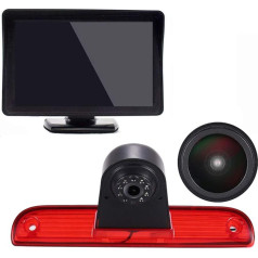 18 mm objektyvas Aukščiausios kokybės atbulinės eigos kamera + 4,3 colių TFT LCD ekranas Automobilio monitorius Stabdžių žibintas Automobilio stogo atbulinės eigos kamera, skirta visureigiams Van/Fiat Ducato X250 X290 Bus Box/Peugeot Boxter/Citro