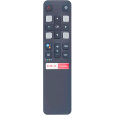 AULCMEET RC802V-FLR1 Balso keitimo nuotolinio valdymo pultas, suderinamas su TCL 4K OLED Smart TV 50P8S 55EP680 55EP660 55P8S 55P8 49S6800FS