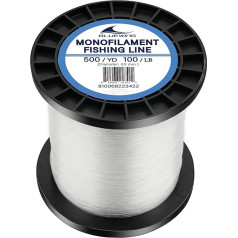 Bluewing Monofile Angelschnur 6,8,10,12,15,20,25,30,40,50,60,80,100,130,250,300,400 kg, 50,100,500,100,3000 jardų Nematomas plonas skersmuo Mono žvejybos Angelschnur, skaidrus