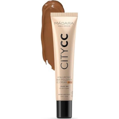 MÁDARA Organic Skincare City CC Hyaluronic Anti-pollution CC Cream SPF 15, TAN, 40 ml - su hialurono rūgštimi ir plataus spektro UVA/UVB apsauga nuo saulės, lengvas, šilkinės tekstūros, sertifikuotas Ecocert