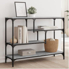 Xichuzi Konsolinis staliukas pilkas Sonoma 100x30x75 cm, medžio medžiaga, žurnalinis staliukas, konsolinis staliukas, šoninis staliukas, šoninė lentyna, svetainės staliukas, sofos konsolė, prieškambario staliukas - 838916