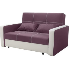 Meble Iwmar IWMAR FURNITURE Bella 2 Sofa su miego funkcija 137 x 85 x 95 cm Sofa 2 sėdimos vietos Geriausia sofa lova Sofa su lovos dėže Sofa Svetainės minkšti baldai su miego funkcija Sofa lova su lovos dėže