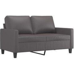 Hetftjn Lounge Sofa Sofos Camping Couch Camping Chair - 2 sėdimų vietų sofa Grey 120 cm Faux Leather for Miegamojo Relaxation Room Seating Room Office