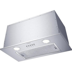 Candy CBG6250/1X, garintuvo gaubtas, 52 cm, 3 galios lygiai, 620 M3/H, medžio anglies filtras, neriebalinis aliuminio skydelis, LED apšvietimas, 67 DB, nerūdijantis plienas