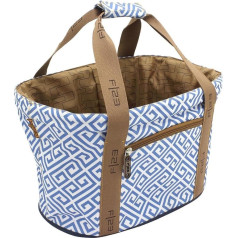 F|23 EinkaufskorbSHOPPERS'DELIGHT, graikų kalba, poliesteris, blau/weiß Kelioninis krepšys, 42 cm, 20 litrų, mėlynas (Blau/Weiß)