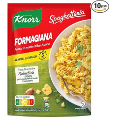 Knorr Spaghetteria Formagiana Makaronai Paruoštas patiekalas Skanus makaronų patiekalas, paruoštas per 5 minutes 10 x 163 ml