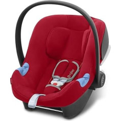 CYBEX Silver Aton B i-Size kūdikių automobilinė kėdutė su naujagimio įdėklu, nuo gimimo iki maždaug 24 mėnesių, nuo 45 iki 87 cm, maks. 13 kg, skirta automobiliams su ISOFIX ir be ISOFIX, dinaminės raudonos spalvos