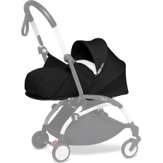 BABYZEN YOYO 0+ naujagimių rinkinys, juodas - apima čiužinį, gaubtą, galvos atramą ir kojų užvalkalą - reikalingas YOYO2 vežimėlio rėmas (parduodamas atskirai)