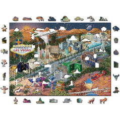 WOODEN.CITY US W 750-0058-XL USW750-0058-XL Medinė dėlionė, mėlyna/violetinė, EEN Maat