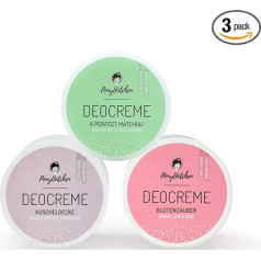 PonyHütchen 3 x 50 ml rinkinys Natūralios kosmetikos dezodorantas be aliuminio druskų, natūralus dezodorantas, veganiškas, unisex