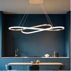 SXQYSM Dimmable Hanging Dining Table Lamp, 57 W valgomojo kambario šviestuvas, pakabinamas šviesos valgomojo stalas su nuotolinio valdymo pulteliu, pakabinamas šviestuvas gyvenamajame kambaryje, reguliuojamas 200 cm aukštis, valgomojo kambario šviest