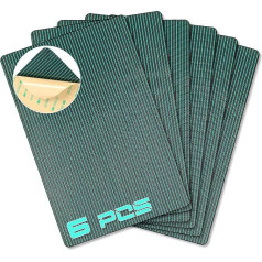 6 Stück Poolabdeckungs-Reparaturflicken-Set, 30,5 x 20,3 cm, selbstklebend, großes grünes Netz, für den Innenpool, Sicherheitsabdeckung, Reparaturflicken