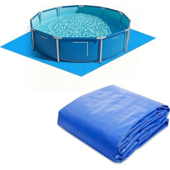 Ahpuhtan 21 x 21 pėdų baseino įdėklas antžeminiams baseinams, lauko baseino kilimėlis antžeminiam baseino padui, baseino grindų įdėklas, paklotas, apsaugo nuo pradūrimų, baseino kilimėlis apsauginis brezentas