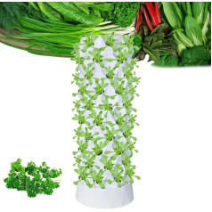 Hydroponic System mit 30L Wassertank - Vertikal Hydroponik Turm Garten Hydrokultur Hydroponic Growing System Anbausystem Anbauset für Kräuter, Obst und Gemüse,6Layers