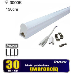 Linijinė LED liuminescencinė lempa t5 150cm 22w šilta 3000k integruota į šviestuvą