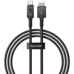 Nelūžtantis USB-USB c kabelis 100 m 1 m (juodas)