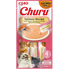 cat churu lašišos skanėstas katėms 4x14g (56g)