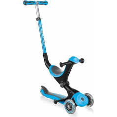 Globber - GO-UP Deluxe - 3 ratų keičiamo dydžio paspirtukas su sėdyne vaikams nuo 15 m iki 6 metų +