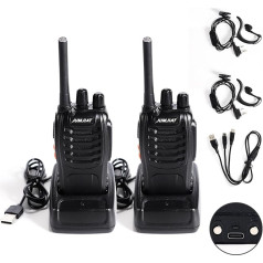 JUMJIAT Walkie Talkie 16 kanalų didelio nuotolio radijo stotelės 