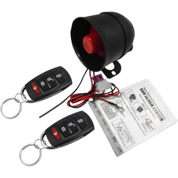 KACEPAR Universali automobilio signalizacijos sistema Apsaugos nuo vagysčių sistema su nuotolinio valdymo pulteliais, tinkanti DC12V automobiliams