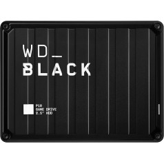 WD_Black P10 Game Drive išorinis kietasis diskas 4 TB (mobilus ir tvirtas didelio našumo kietasis diskas, skirtas konsolėms ir asmeniniams kompiuteriams, galima įrašyti iki 125 žaidimų) Juodas