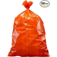 Plasticplace 100 Stück Müllbeutel, 1,2 mm, oranžinės spalvos, 84 x 99 cm, 100 Stück