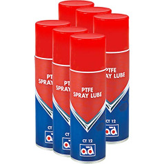 6x Ad Chemistry Ptfe purškiamasis tepalas 400 ml Ct12 purškimo skardinė Idealiai tinka judančioms dalims su didele apkrova Teflono teflono purškiamasis tepalas Suslėgto oro tepalas Šaltas purškiamasis tepalas Apsauga nuo rūdžių Sausas tepalas 4