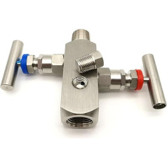 Edelstahl 304 Nadelventil Zwei Ventile Integrierte Ventilgruppe Innen und Außengewinde Instrumentenventil 1/2