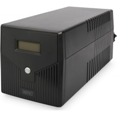 UPS linija-ineraktyvus LCD, 1000va/600w, 2x12v/7ah, avr, 4xschuko, usb, rs232, rj45