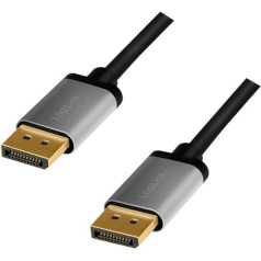 Displayport 4k/60 hz, dp/m į dp/m aliuminio kabelis 2 m