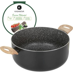 KASANOVA Puodynė 28 cm juoda akmeninė Juoda Maisto gaminimas