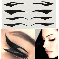 Doppelte Augenlidaufkleber 10packs Makeup Black Stripe Makeup Eyeliner, Doppeltes Augenlidband, Schwarze Augenleitungsaufkleber, Make-up-Werkzeuge Doppelte Augenlidband