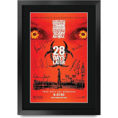 HWC Trading A3 FR 28 Days Later The Cast Cillian Murphy Christopher Eccleston Dovanos Spausdintas plakatas Autografas Picture for Film Memorabilia Fans - A3 Framed