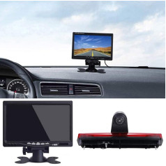 12 mm objektyvas CMOS atbulinės eigos kamera + 7 colių TFT LCD ekrano monitorius Stabdžių žibintas Automobilio stogo atbulinės eigos kamera, skirta 