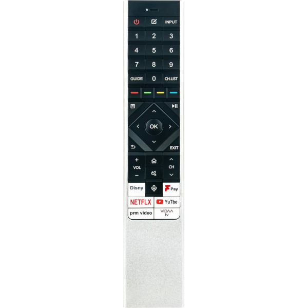 Pakeisti balso nuotolinio valdymo pultą ERF6P64H ERF6B64H tinka Hisense Smart 4K Ultra Mini-LED televizoriui 75U8KQTUK 75U80KQTUK 75U81KQTUK 75U82KQTUK 85U7KQTUK 100U7KQTUK 65UXKQTUK 75UU7KQTUK 75u8kqtuk
