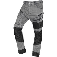 Neo Tools DENIM darbinės kelnės, Oksfordo sutvirtinimas, pilkos spalvos, XL dydis