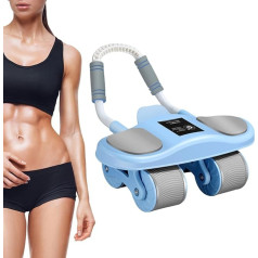 Pilvo treniruoklio ratas, ABS plastikinis ritinėlis pilvo treniruotėms - automatinio grįžimo funkcija su alkūnės atramomis, tvirta treniruoklių įranga namams ir pagrindinių raumenų treniruotėms pilvo raumenims