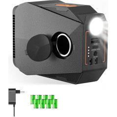GICLE 4000 mAh maitinimo blokas SUP siurbliui, išėjimo galia iki 150 W, AC 100-240 V su 12 V cigarečių žiebtuvėliu ir DC 5,5 x 2,5 mm jungtimi, skirtas pripučiamų valčių siurbliams, aušinimo dėžėms