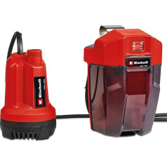 Einhell GE-SP 18 Li-Solo Power X-Change akumuliatoriumi valdomas skaidraus vandens siurblys (ličio jonų, 18 V, maks. Panardinimo gylis: 8 m, maks. 5 000 l/h, 5 m jungiamasis kabelis, be akumuliatoriaus ir įkroviklio)