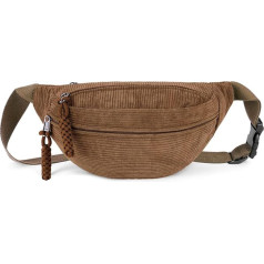 Aucuu moterų pečių krepšys, velvetinis Bum krepšys, diržo krepšys, moterų mažas velvetinis Crossbody krepšys, laidas krūtinės krepšys, Bum krepšiai, sporto juosmens krepšiai moterims vyrams lauko kelionės bėgimo mokykla, #3 rudos spalvos,